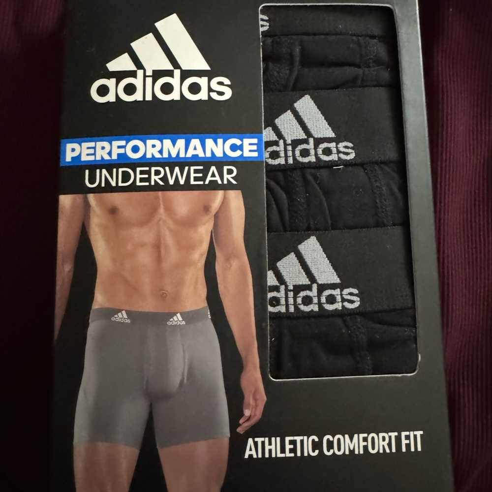 Adidas Black Performance Boxer Briefs